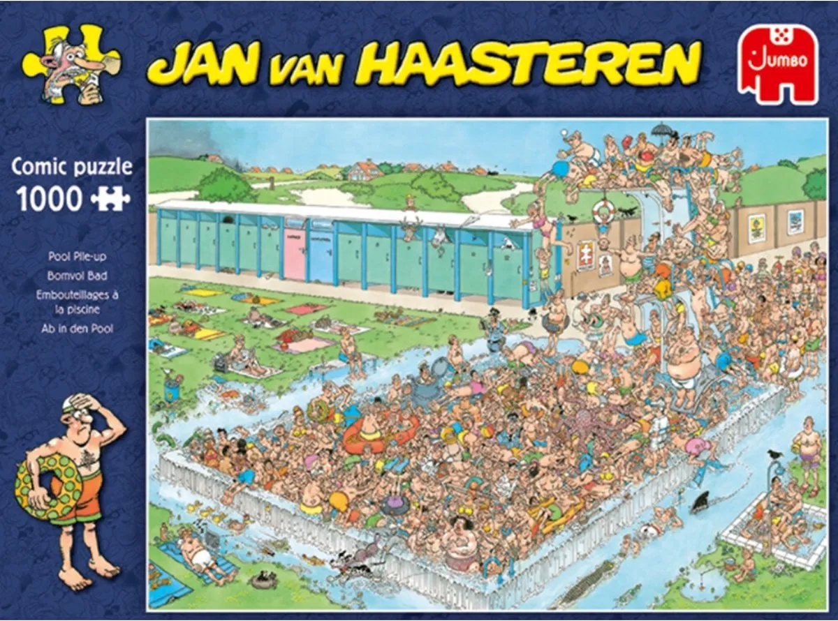 Jan van Haasteren Bomvol Bad Puzzel 1000 Stuks - Meerkleurig