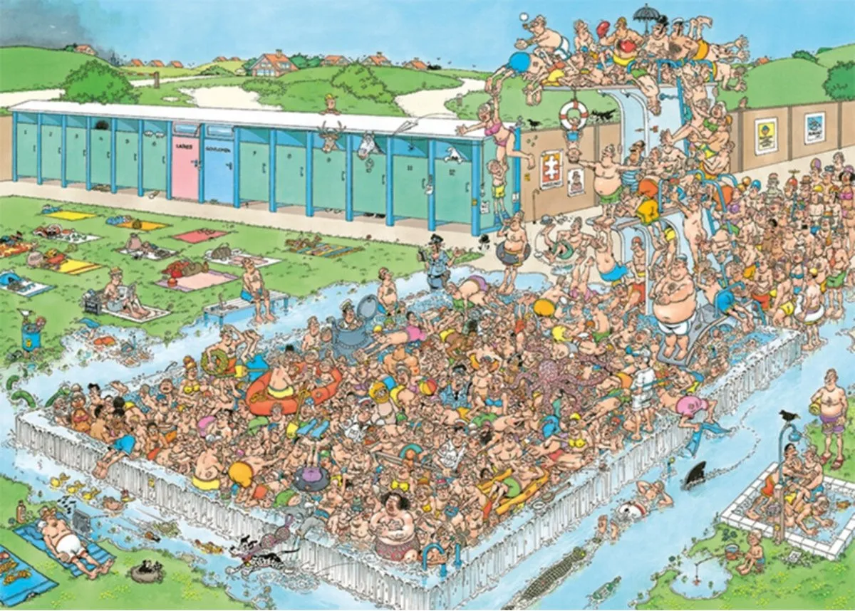 Jan van Haasteren Bomvol Bad Puzzel 1000 Stuks - Meerkleurig