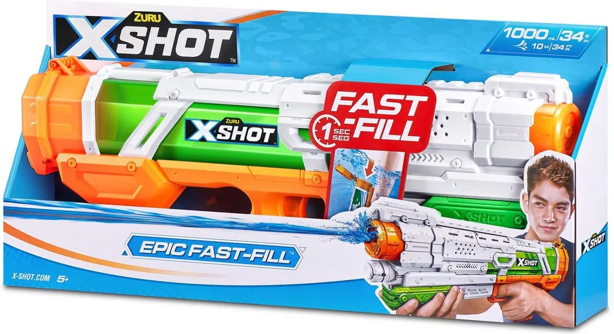 ZURU - XSHOT - Water Fast-Fill Epic Water Blaster - Waterpistool - 1000ML
