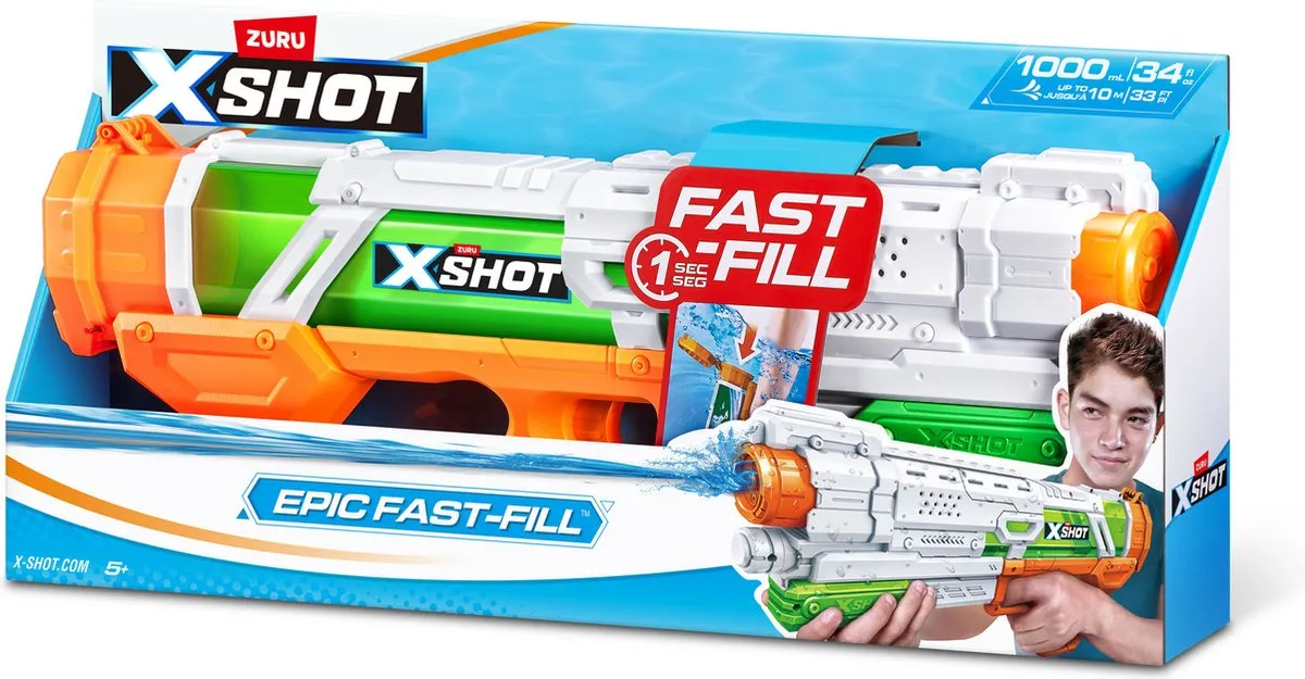 ZURU - XSHOT - Water Fast-Fill Epic Water Blaster - Waterpistool - 1000ML