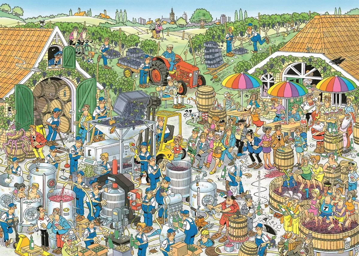 Jan van Haasteren De Wijngaard Legpuzzel 1000 Stuks - Meerkleurig
