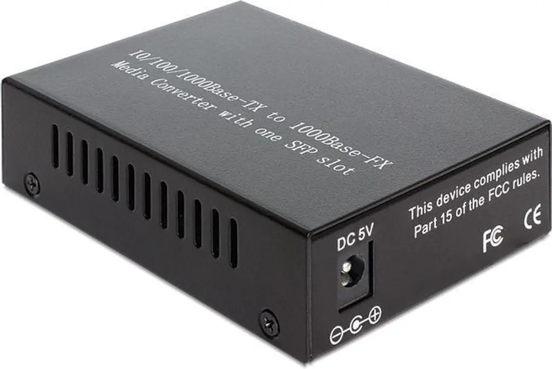 Delock 86220 Medien Converter 1000Base-T naar SFP - Zwart