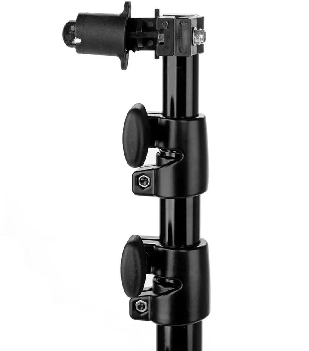 Caruba LS-7 Lampstatief - Aluminium Reflectorhouder 90-220cm - Zwart