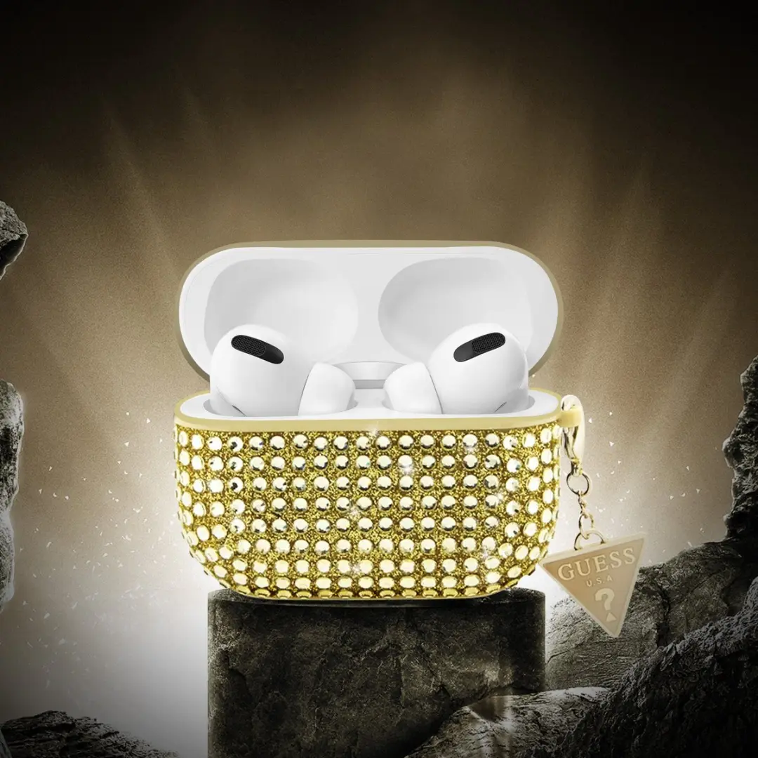 Guess AirPods Pro Hoesje - Goud - 3666339120641