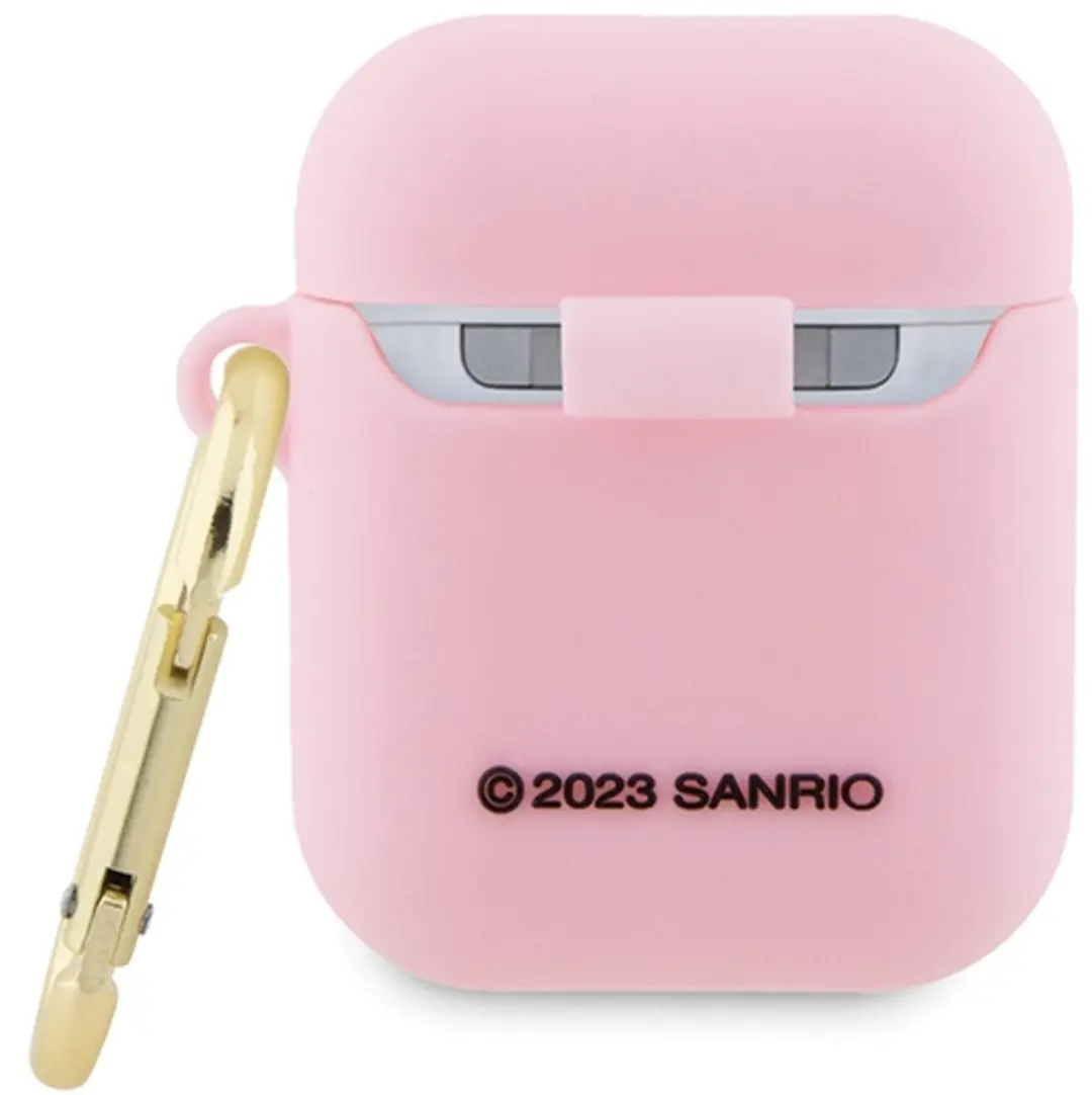 Hello Kitty Siliconen 3D Kitty Hoofdhoes AirPods 1/2 - Roze