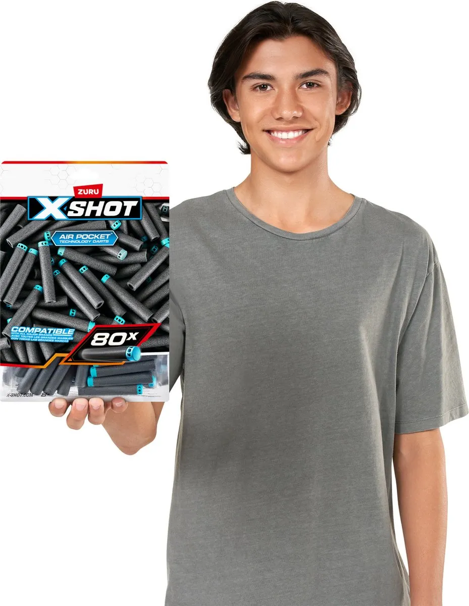 XSHOT Air Pocket Technology Darts 36589 - 80 Stuks - Meerkleurig