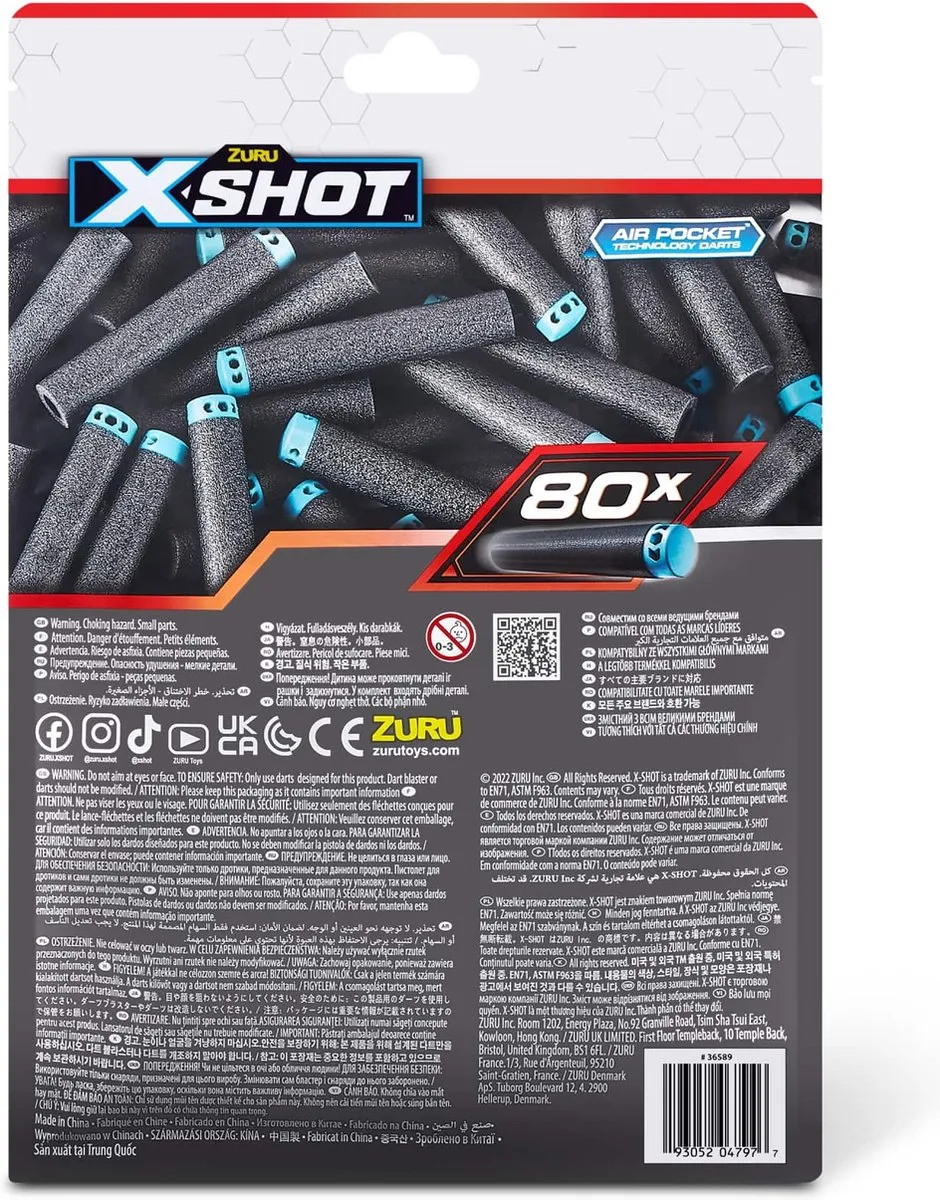 XSHOT Air Pocket Technology Darts 36589 - 80 Stuks - Meerkleurig - afbeelding 6 van 6