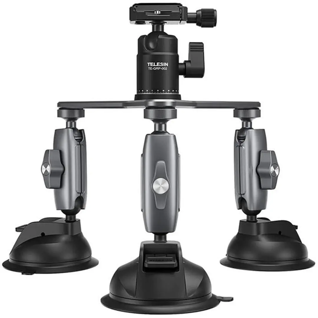 Telesin Three-Arm Suction Mount 360°