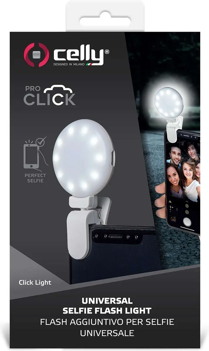Celly Clicklight Selfie Flitslicht - Wit