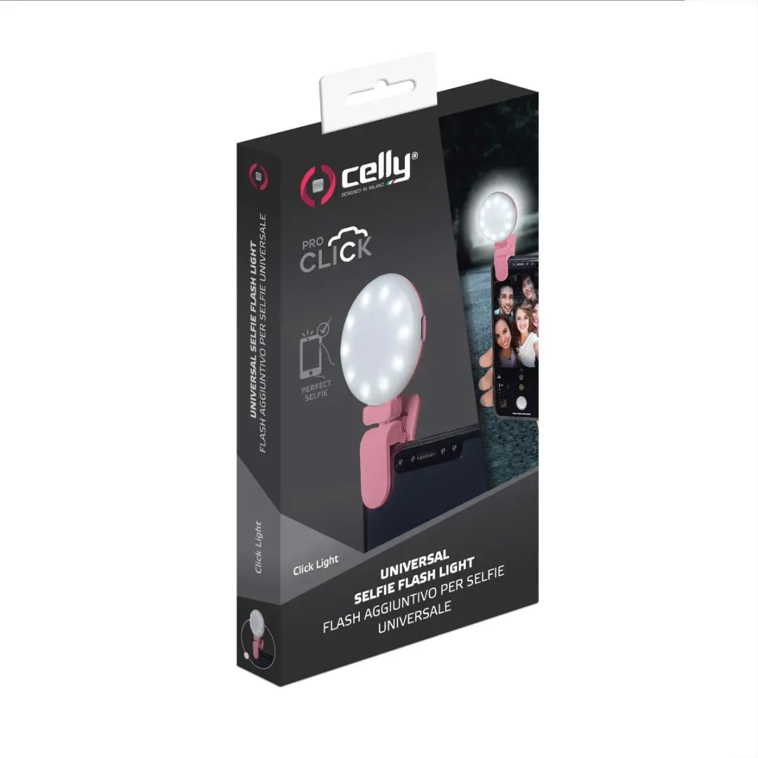 Celly ClickLightPK Selfie Flitslicht - Roze