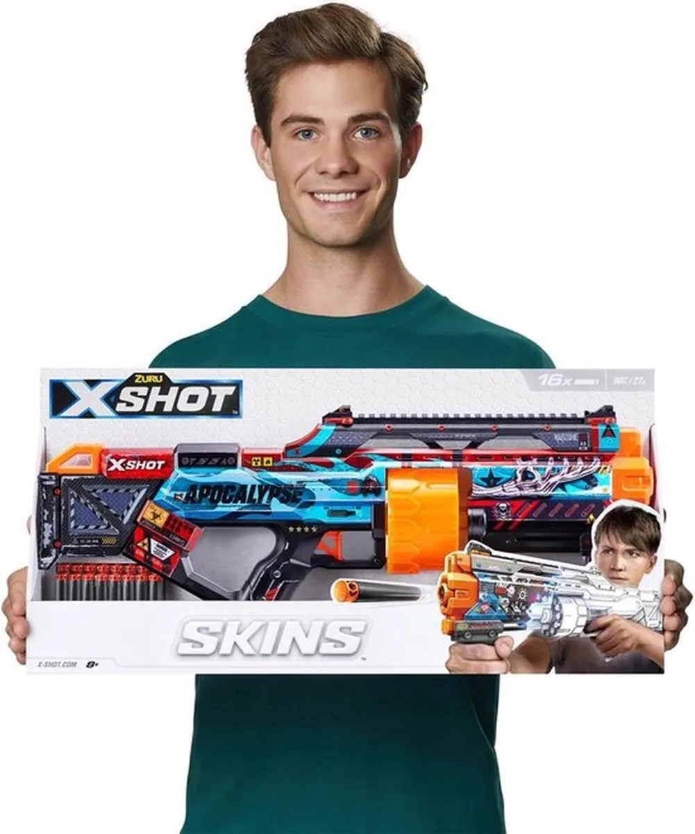 XSHOT X-Shot Skins Last Stand Dartset - 16 Darts - Blauw - afbeelding 6 van 6