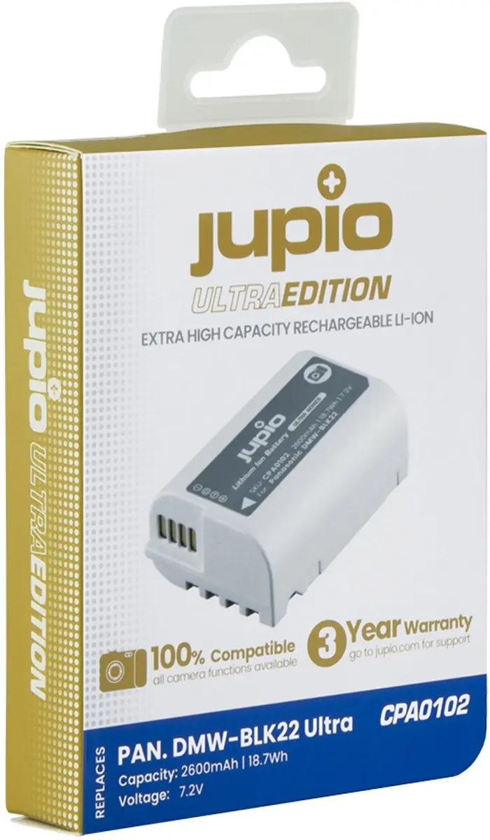 Jupio DMW-BLK22 Accu 2600mAh - Compactcamera