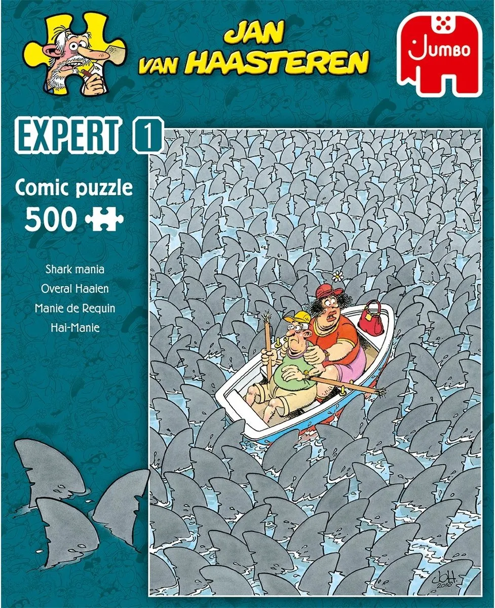 Jan van Haasteren Expert 1 Overal Haaien Puzzel 500 Stuks - Meerkleurig
