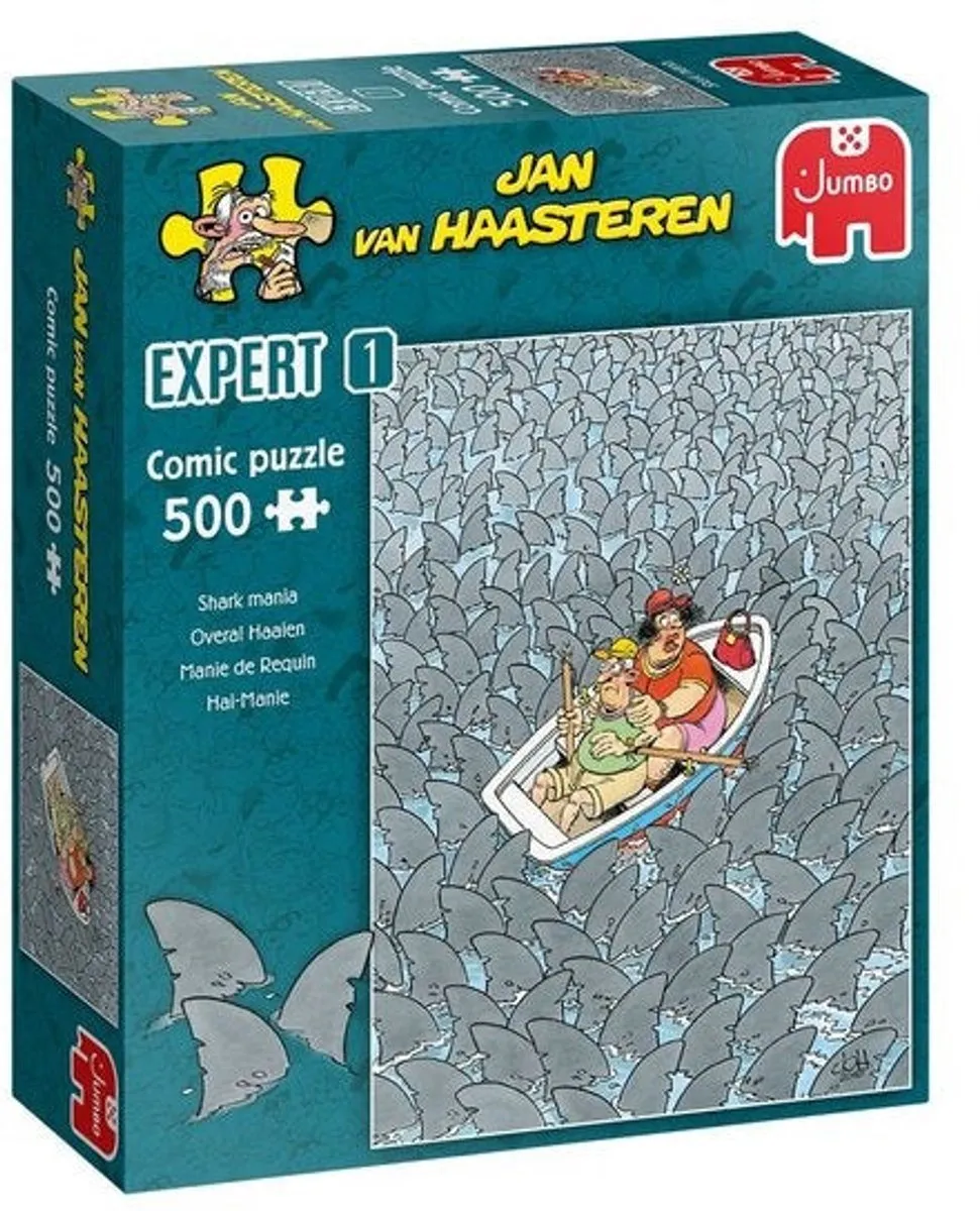 Jan van Haasteren Expert 1 Overal Haaien Puzzel 500 Stuks - Meerkleurig