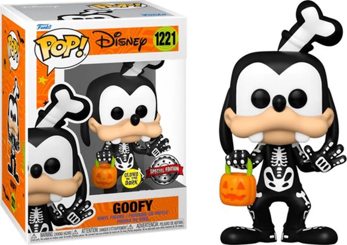 Disney Funko POP! Skeleton Goofy Glow In The Dark - 9cm - Multicolor