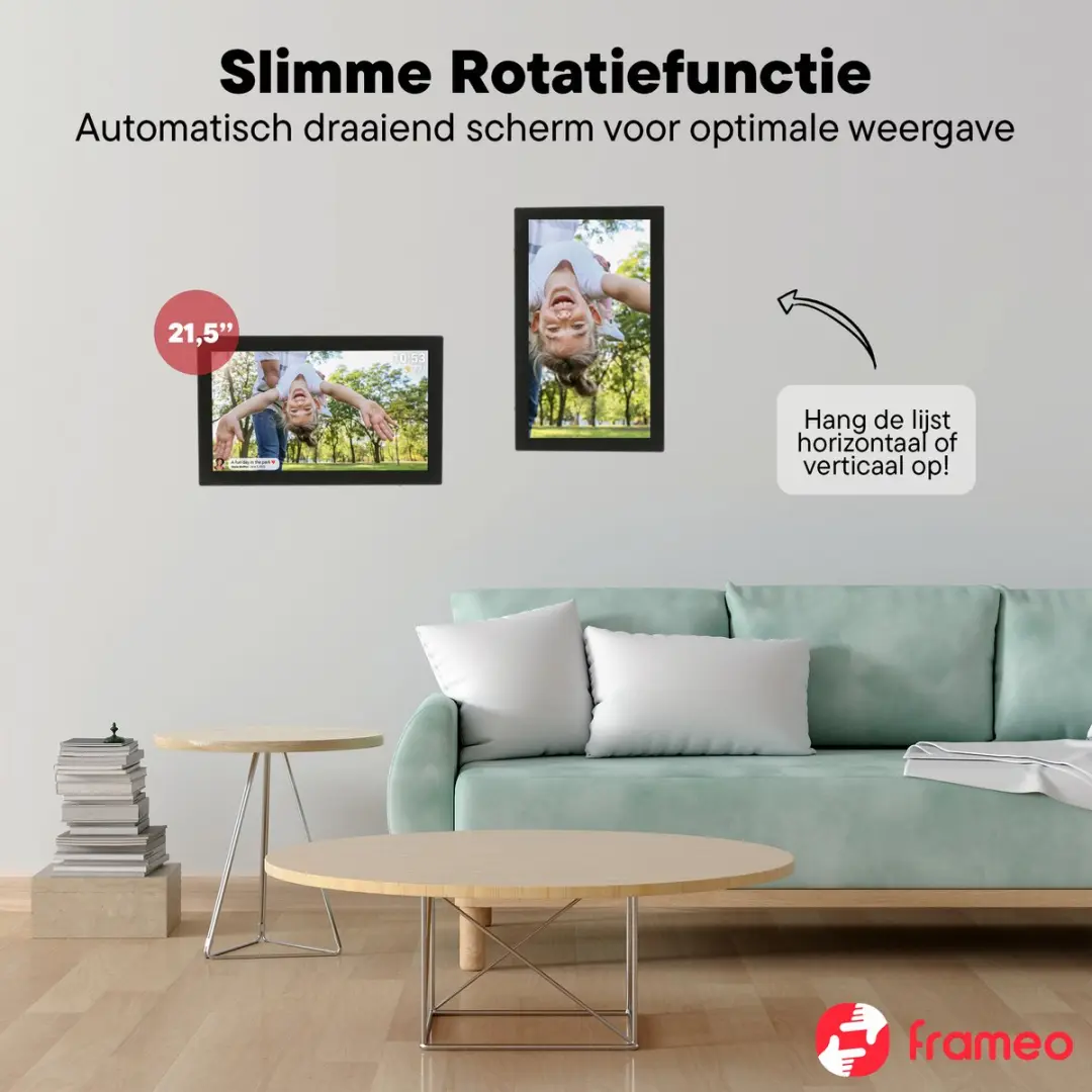 Denver Digitale Fotolijst PFF2160B 21.5" - Full HD - 32GB - IPS Touchscreen - Zwart