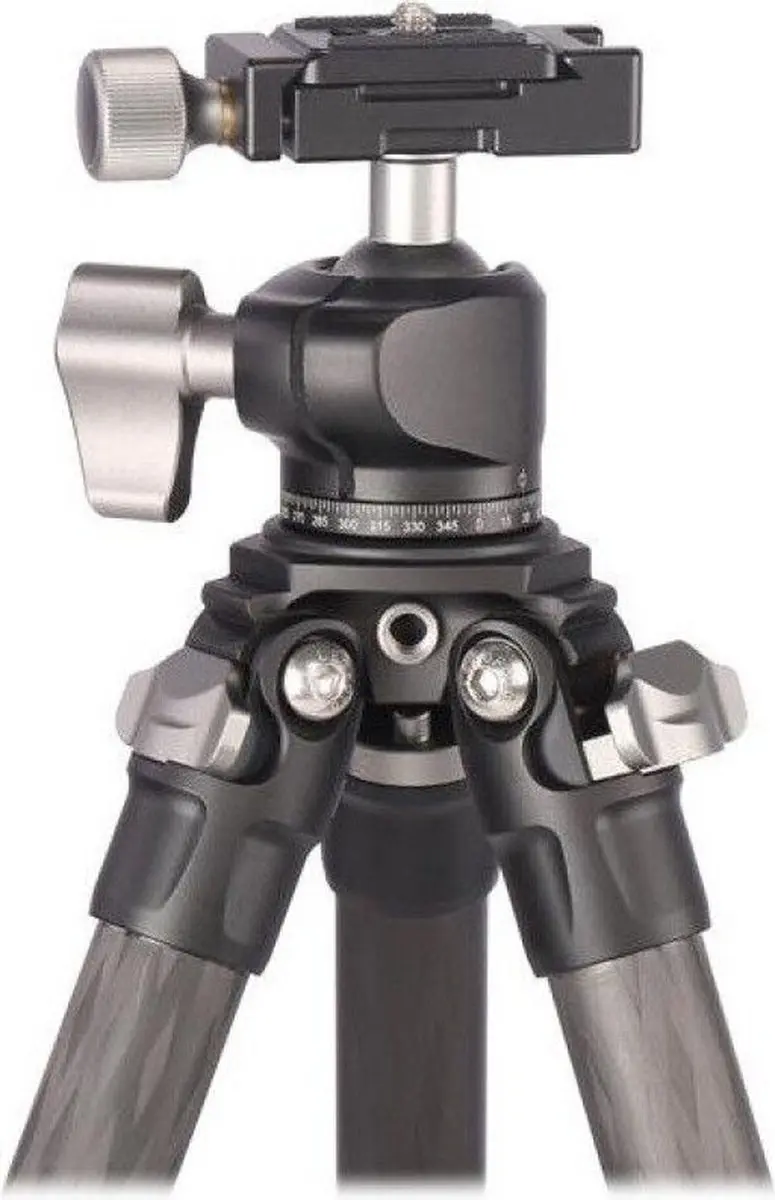 LeoFoto LS-224C Carbon Ranger Statief - LH-25 Balhoofd - Zwart