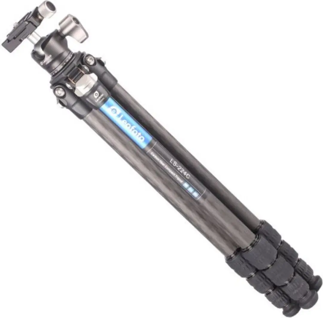 LeoFoto LS-224C Carbon Ranger Statief - LH-25 Balhoofd - Zwart