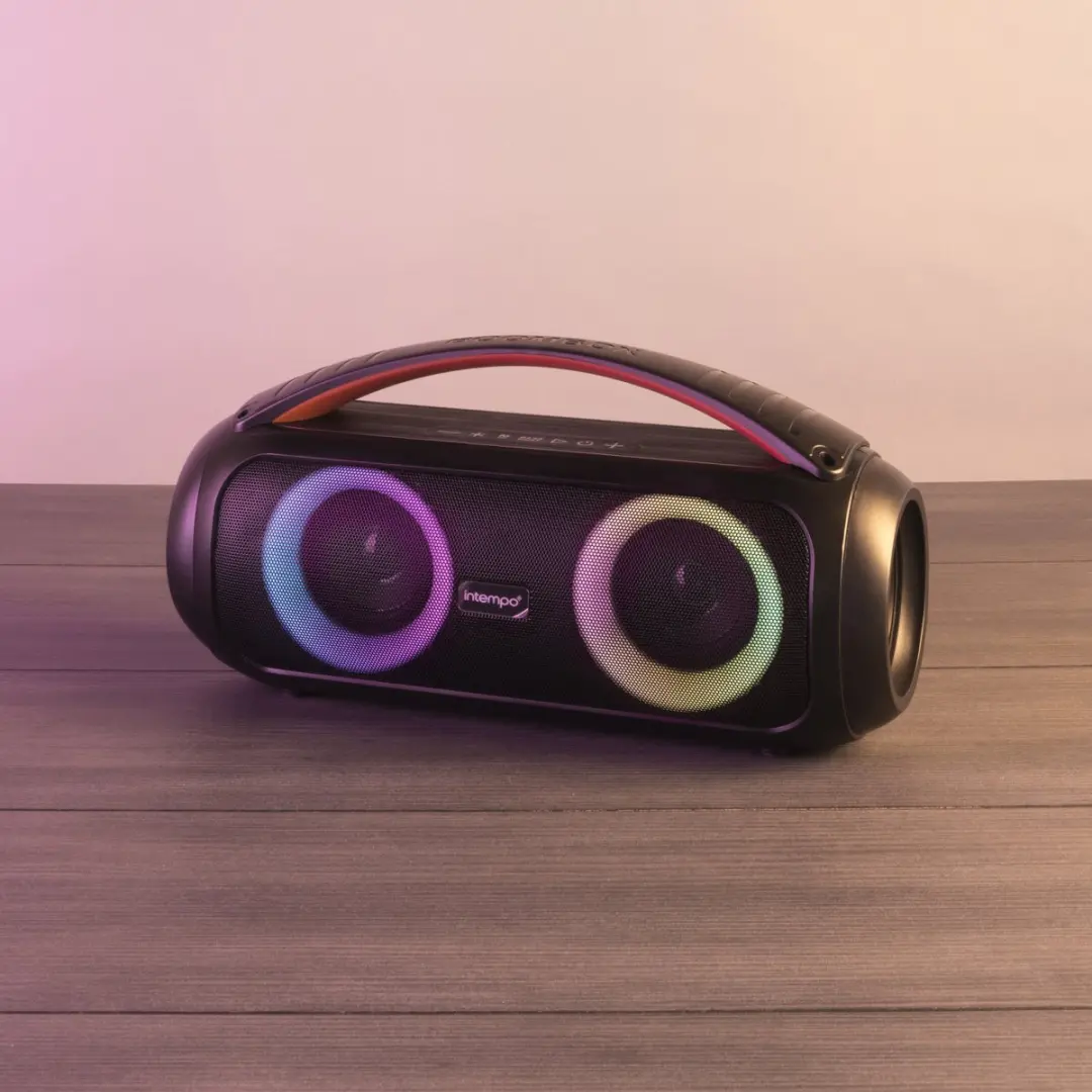 Pulsar LED Boombox Speaker 2000mAh - Zwart