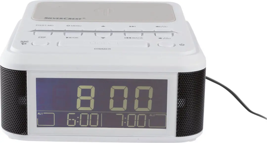 SILVERCREST Bluetooth-wekkerradio DAB+ - Wit - 2x alarm