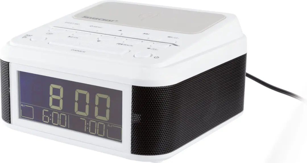 SILVERCREST Bluetooth-wekkerradio DAB+ - Wit - 2x alarm