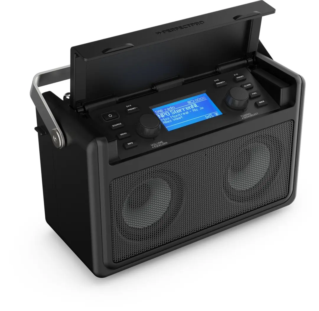 PerfectPro Bouwradio AB1 - 15W - DAB+/FM/Bluetooth - Zwart