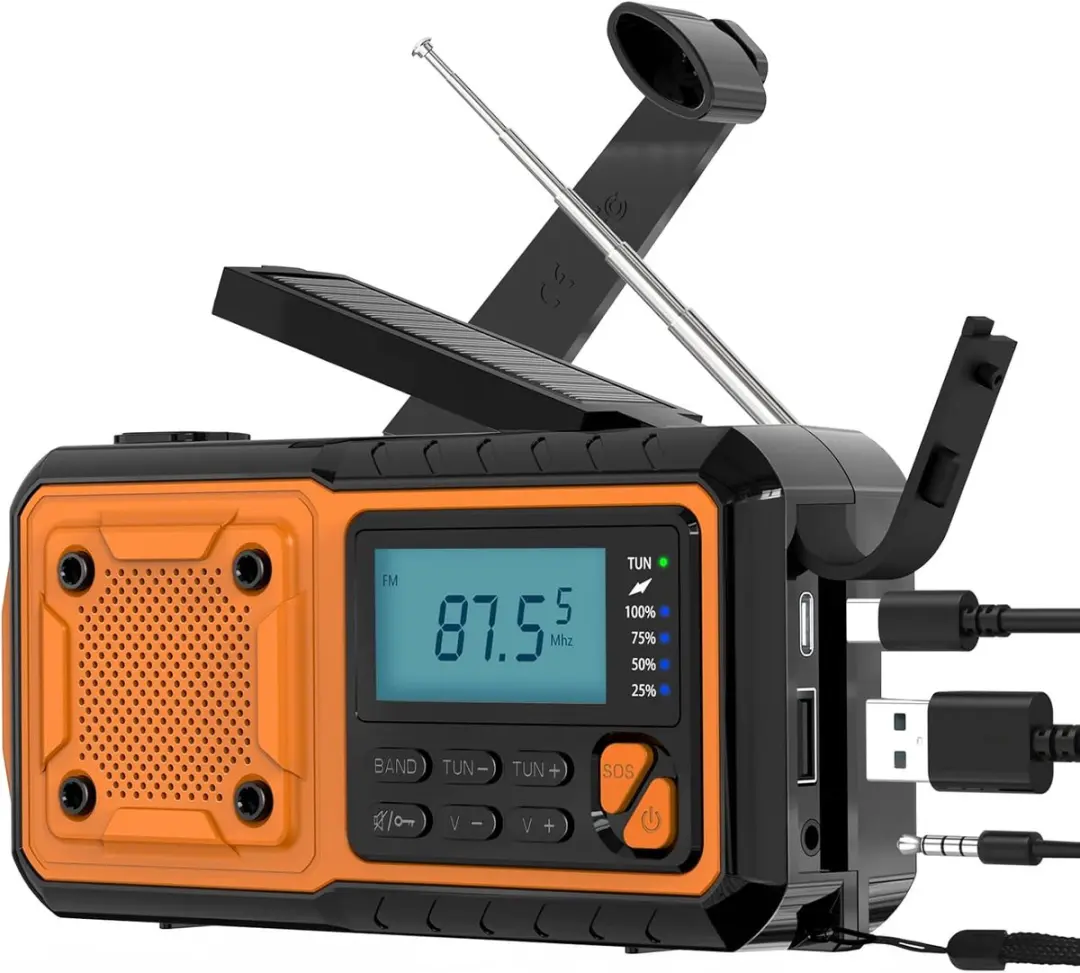 ECTEATOY Noodradio Zonne-energie 4000mAh
