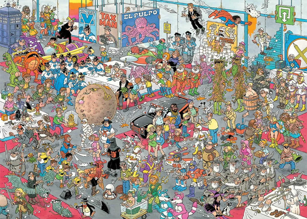 Jan van Haasteren Geef ons de ruimte & Net als in de film - 2x1000 Puzzels - Meerkleurig