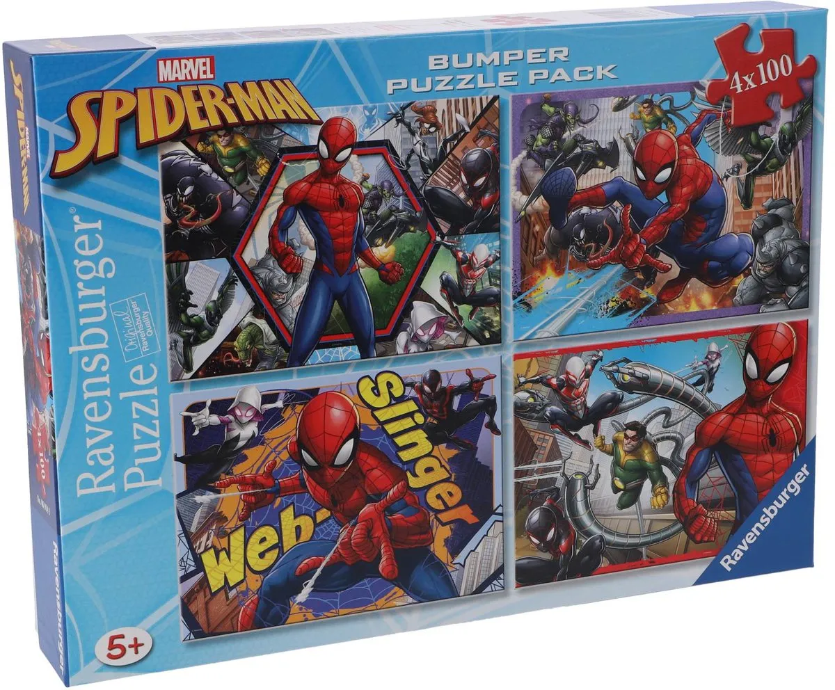 Ravensburger Spider-Man 4-in-1 Puzzel 100 Stukjes