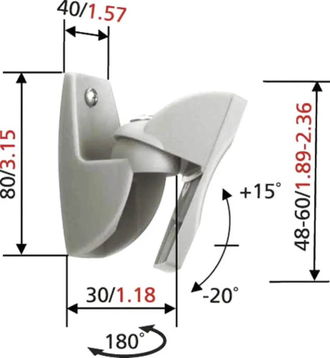 Vogel's VLB 500 Muurbeugel - 2 Stuks - Zilver