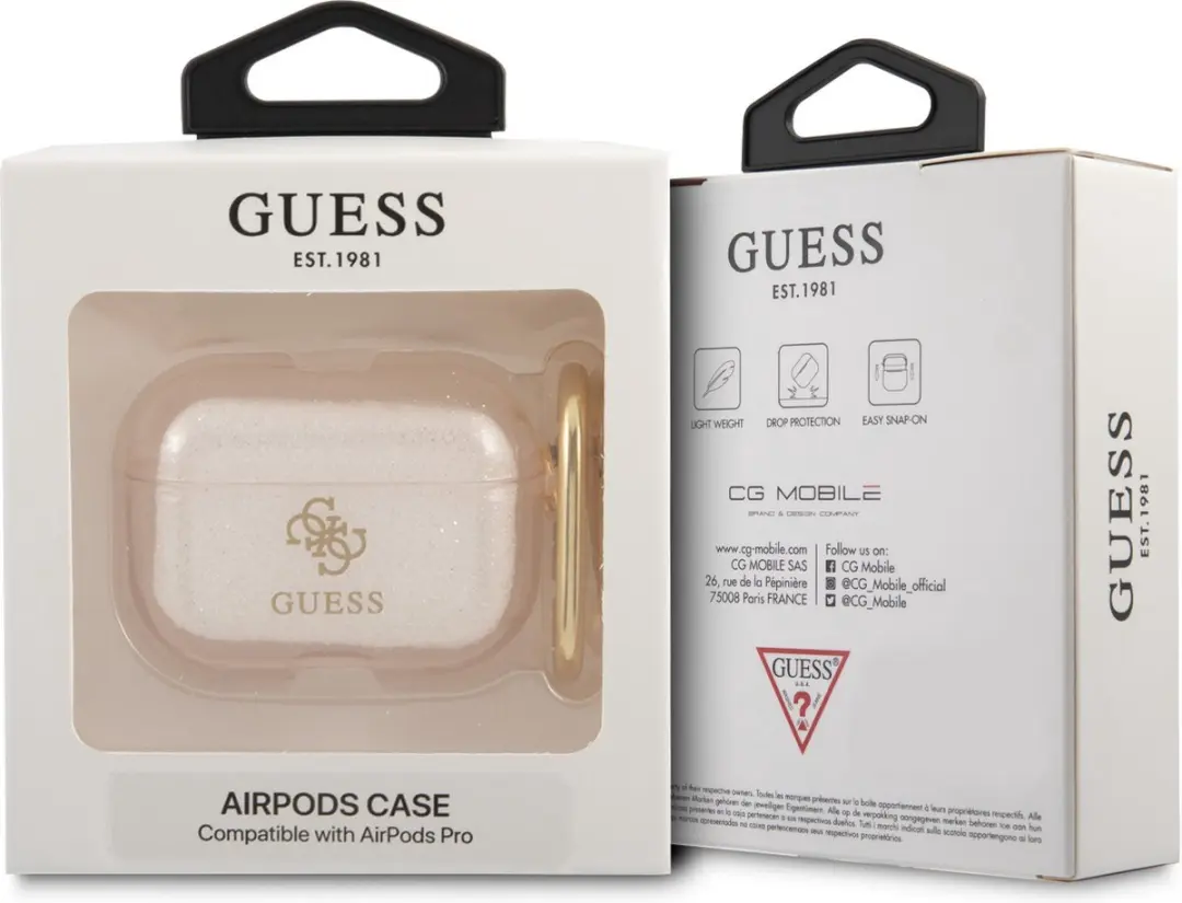 GUESS Glitter Case Apple AirPods Pro 1 - Goud