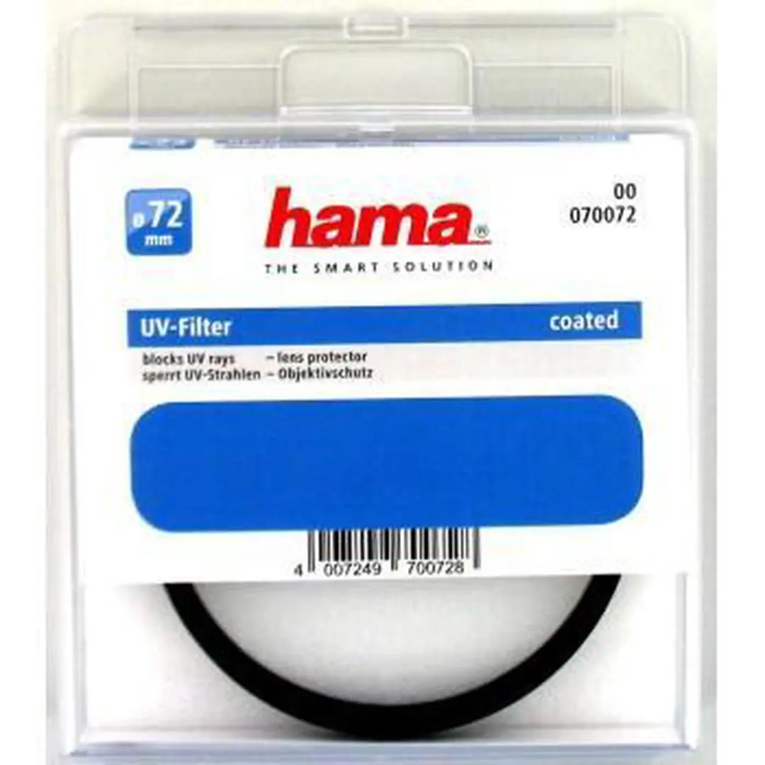 Hama UV 0-Haze Box M72 - 72mm - Zwart