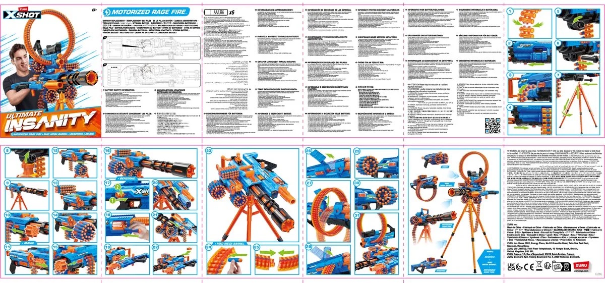 XSHOT Insanity Navulverpakking Speelgoedblaster 200 Pijltjes - afbeelding 6 van 6