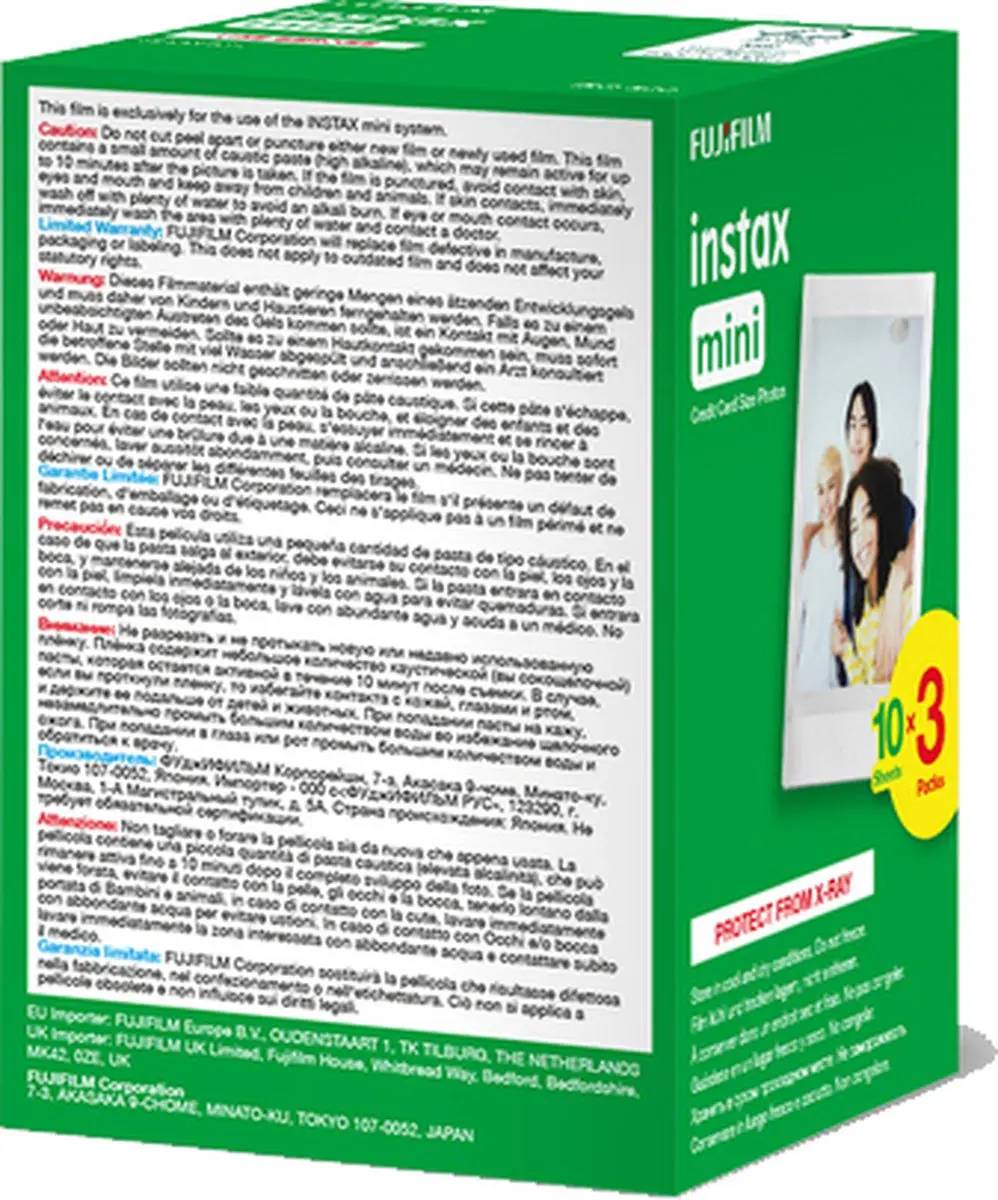 Fujifilm instax Mini Fotopapier Wit - 30 Stuks