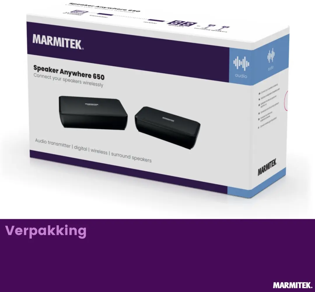Marmitek Speaker Anywhere 650 Draadloze Audiozender - Transmitter & Receiver