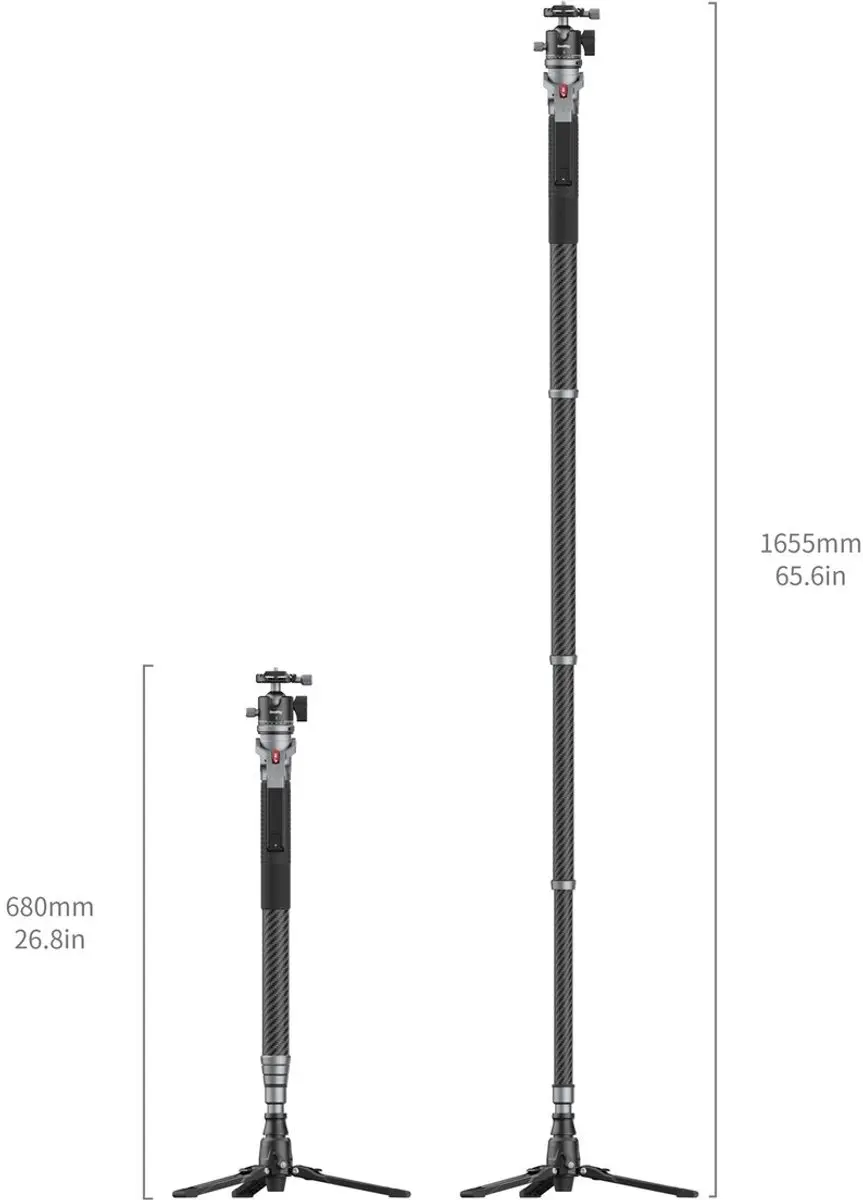 Smallrig 5564 Carbon Monopod - 4 Secties - Zwart