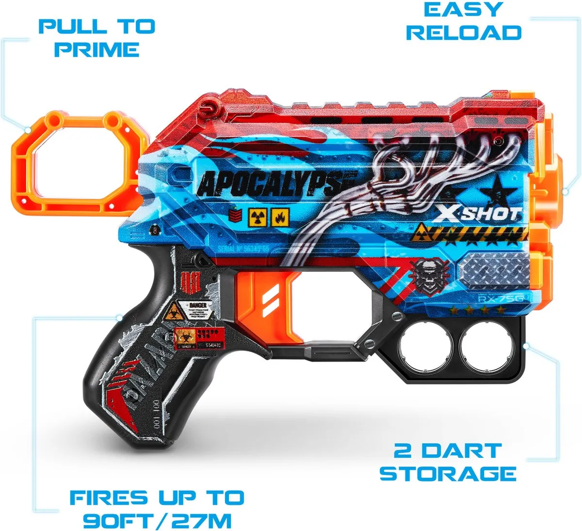 XSHOT Menace Skins - 36515A - Groen/Zwart/Oranje/Wit