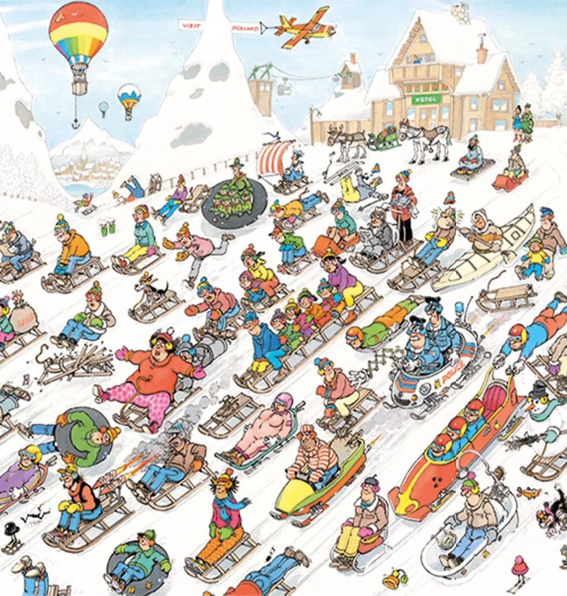 Jan van Haasteren Van Onderen! Puzzel 2000 Stuks - Meerkleurig