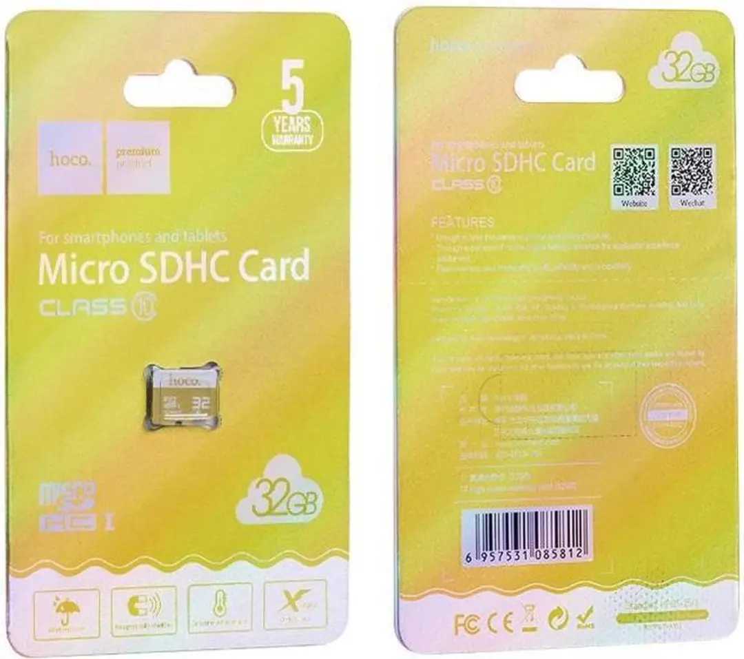 Hoco Micro SD Kaart 32GB - Geel