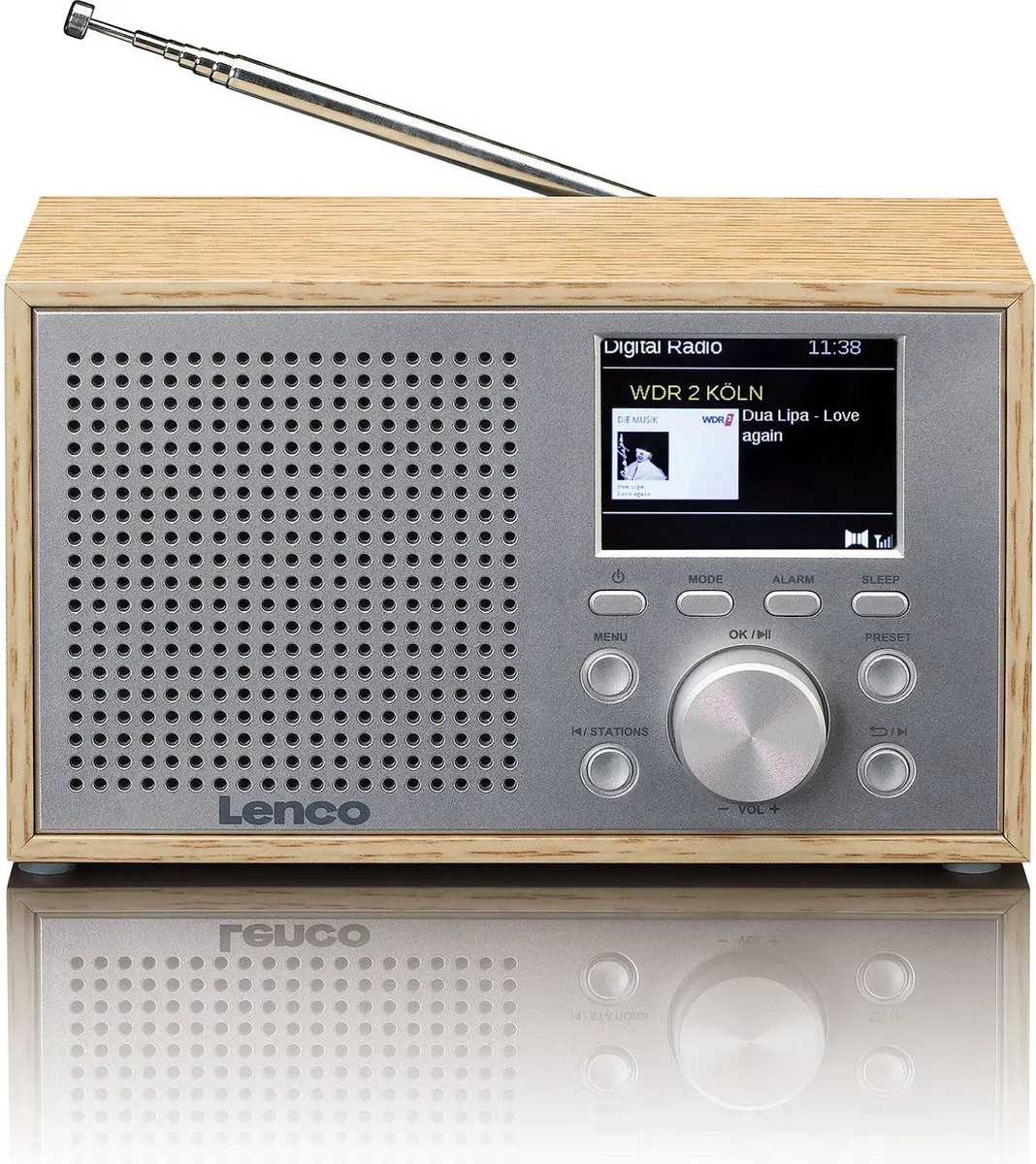 Lenco DAR-017WD DAB/FM Radio - Bluetooth - Hout - afbeelding 6 van 6