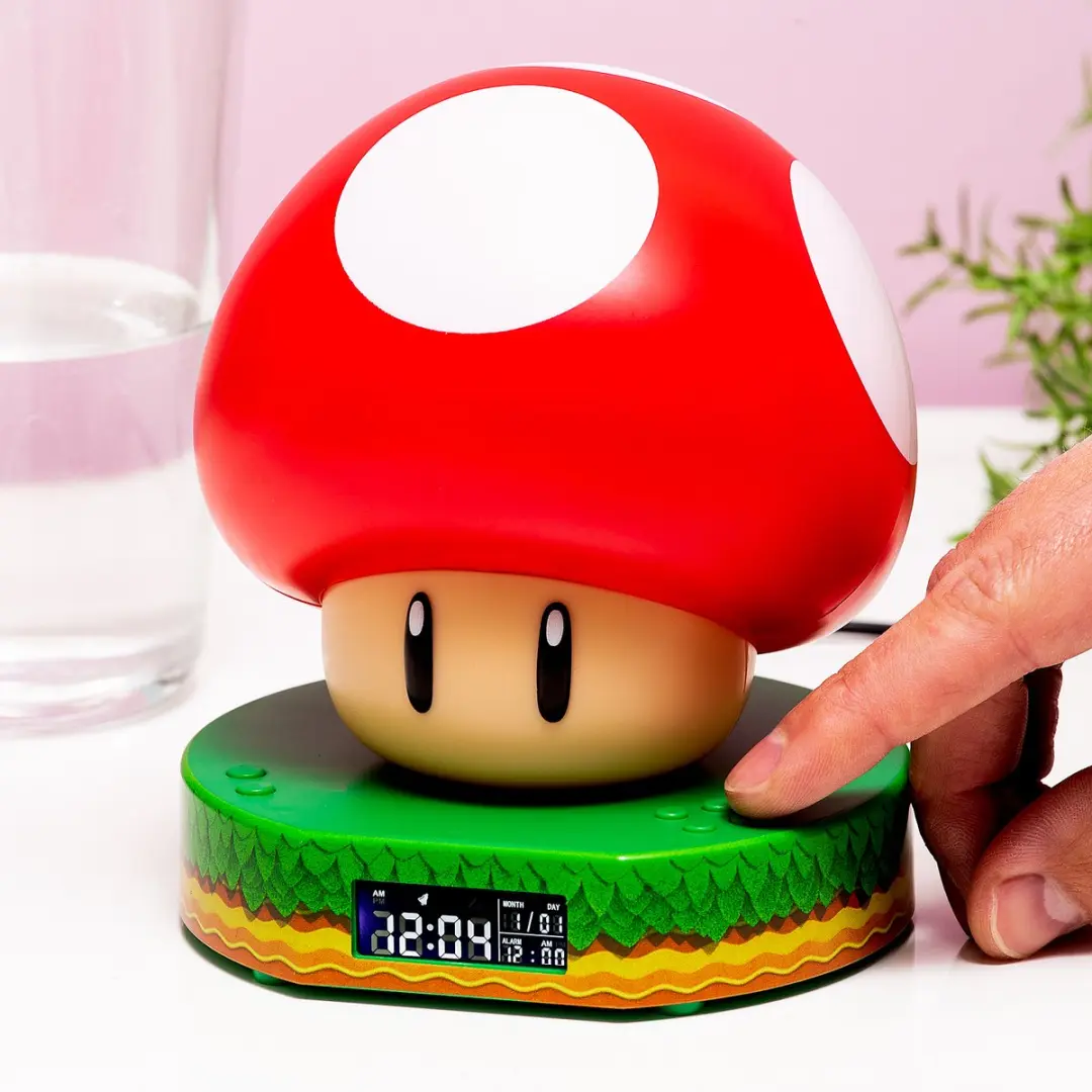 Paladone Super Mario Mushroom Digitale Wekker - Veelkleurig