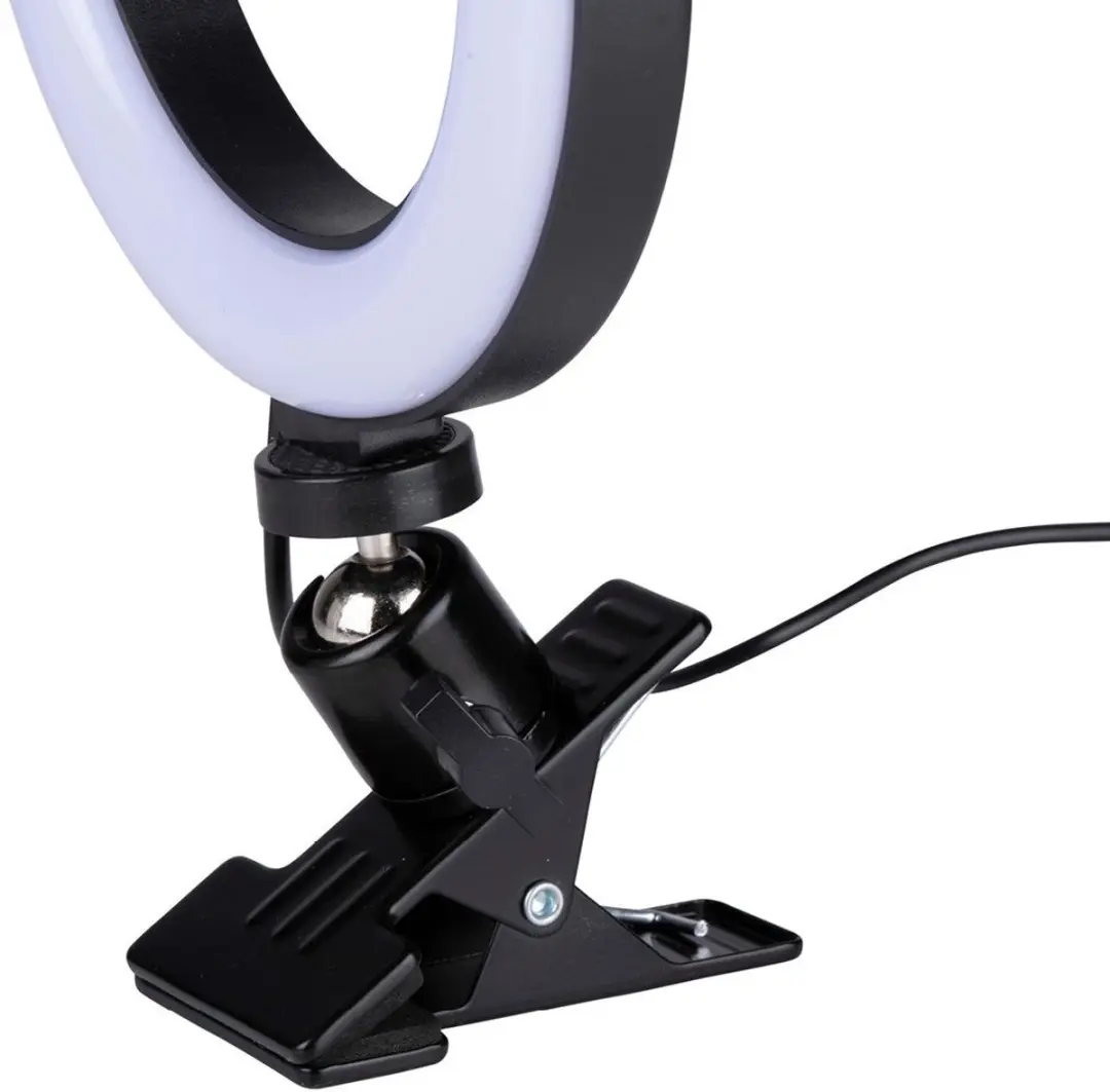 Grundig Ringlamp 16cm - 48 LED - USB - Zwart