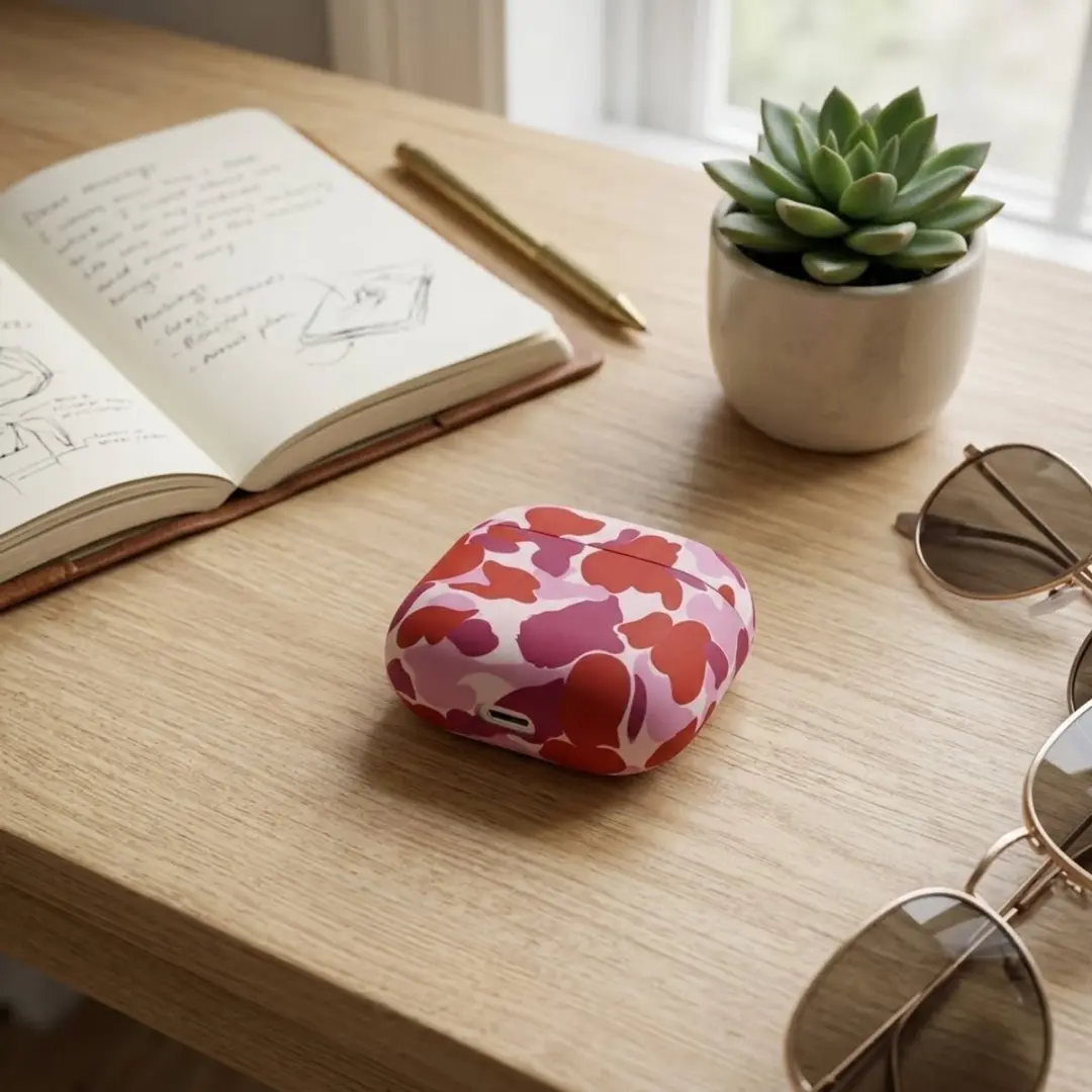 NUVEX Hoesje AirPods Pro 3 Rode Roos - Camouflage - Mat