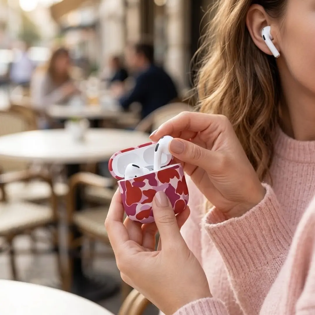NUVEX Hoesje AirPods Pro 3 Rode Roos - Camouflage - Mat