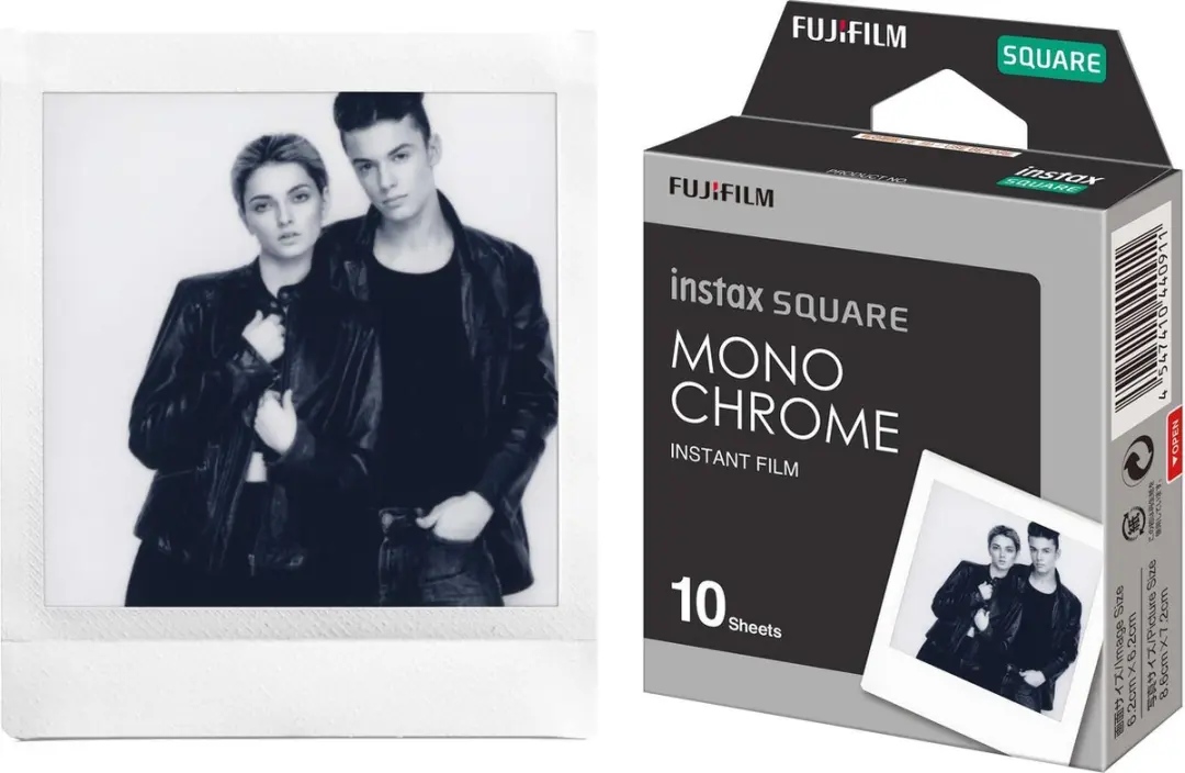 FUJIFILM instax Square Film Monochroom - 10 Stuks - Multi