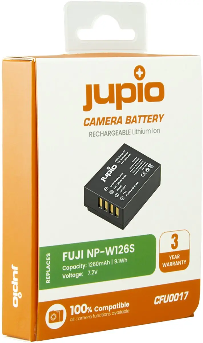 Jupio NP-W126S Accu 1260mAh - Compactcamera