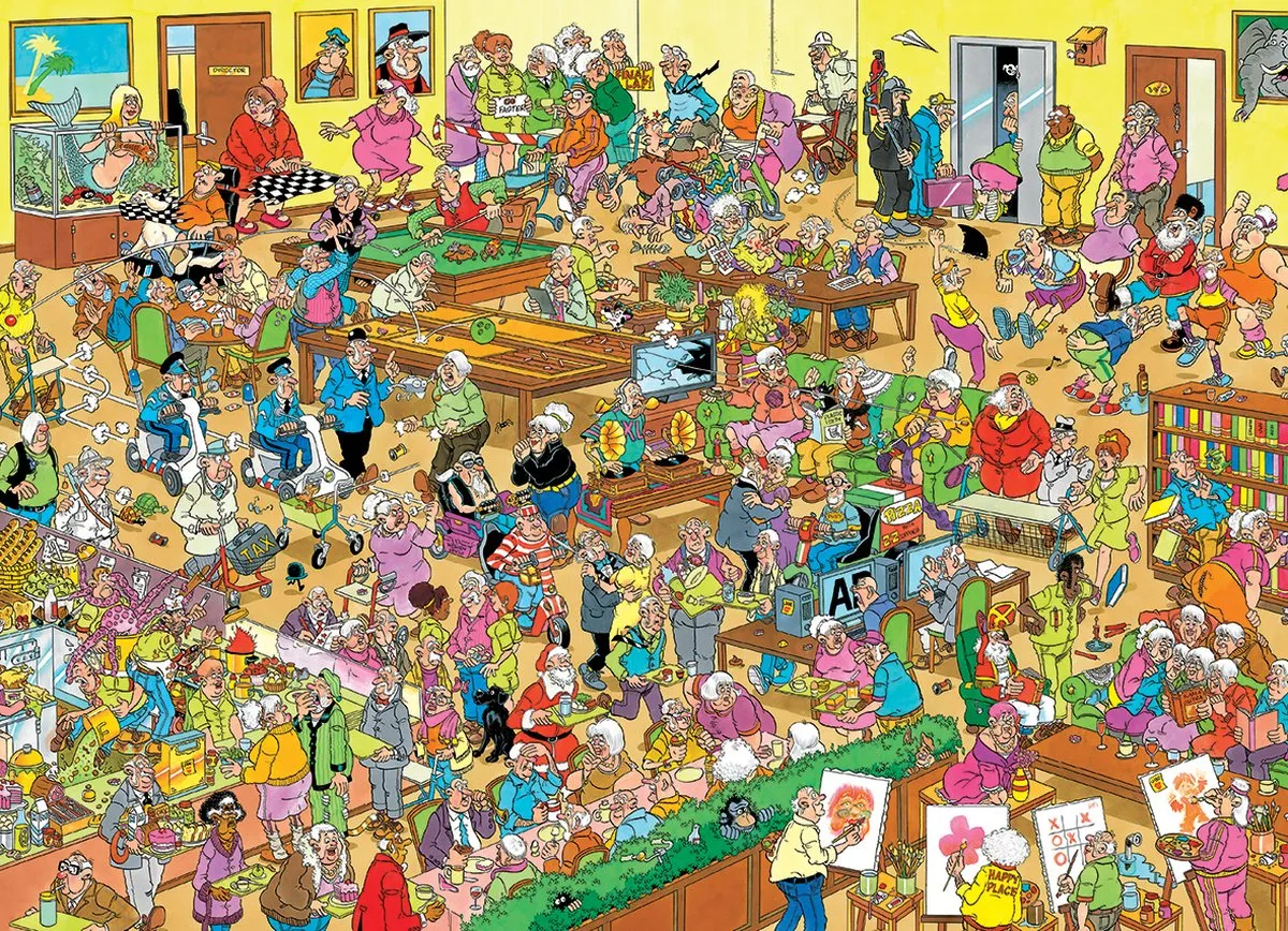 Jan van Haasteren Het Bejaardentehuis Legpuzzel 1000 Stuks - Meerkleurig