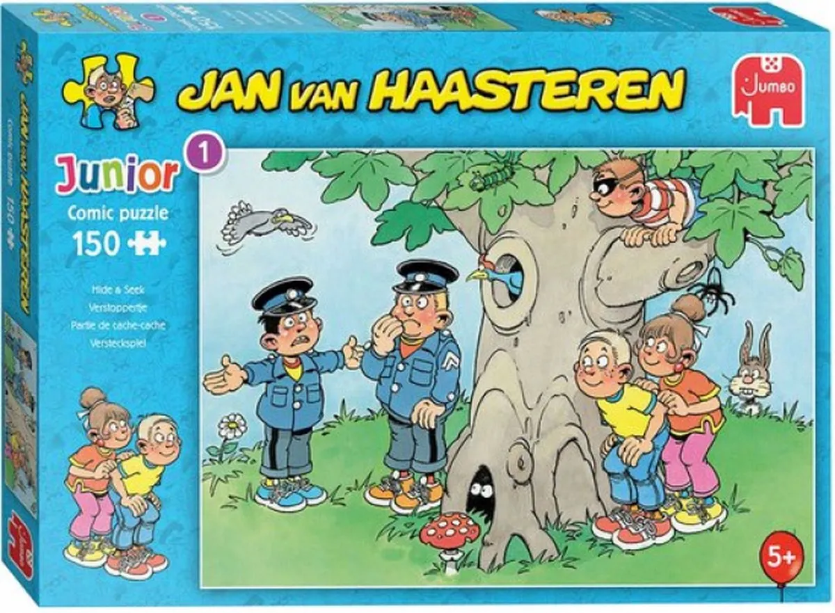 Jan van Haasteren Junior Verstoppertje Kinderpuzzel 150 Stuks - Meerkleurig - afbeelding 6 van 6
