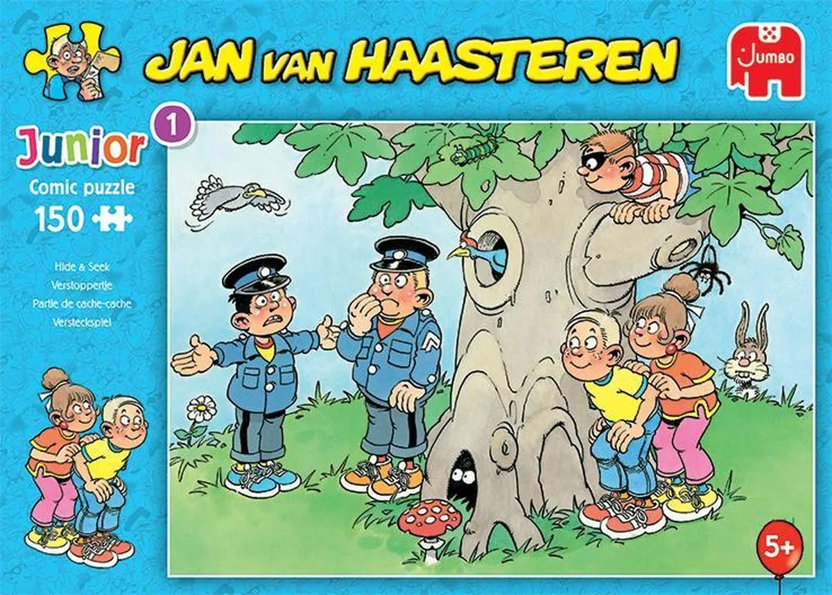 Jan van Haasteren Junior Verstoppertje Kinderpuzzel 150 Stuks - Meerkleurig