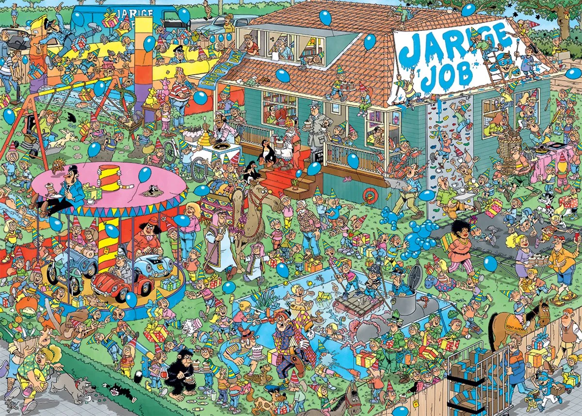 Jan van Haasteren Stichting Jarige Job 15 Jaar Puzzel - 1000 Stuks - Meerkleurig